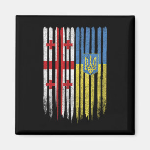 Georgien Ukraine georgische ukrainische Flagge Magnet