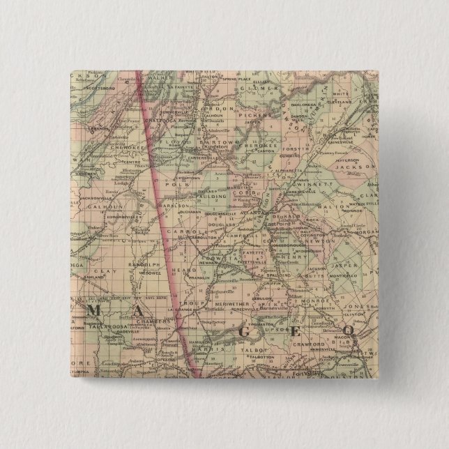 Georgien und Alabama Button (Vorderseite)