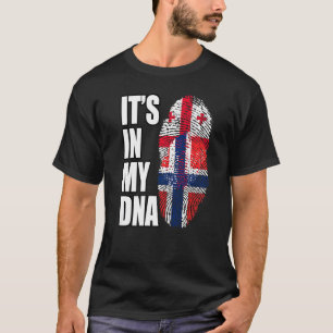 Georgien und Norwegen - DNA-Flag Heritage Premi T-Shirt