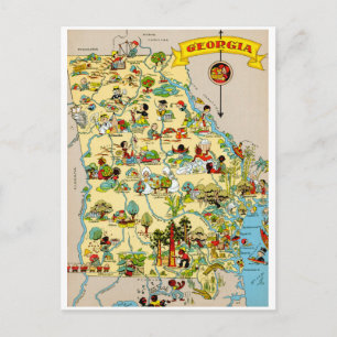 Georgien Vintage Karte