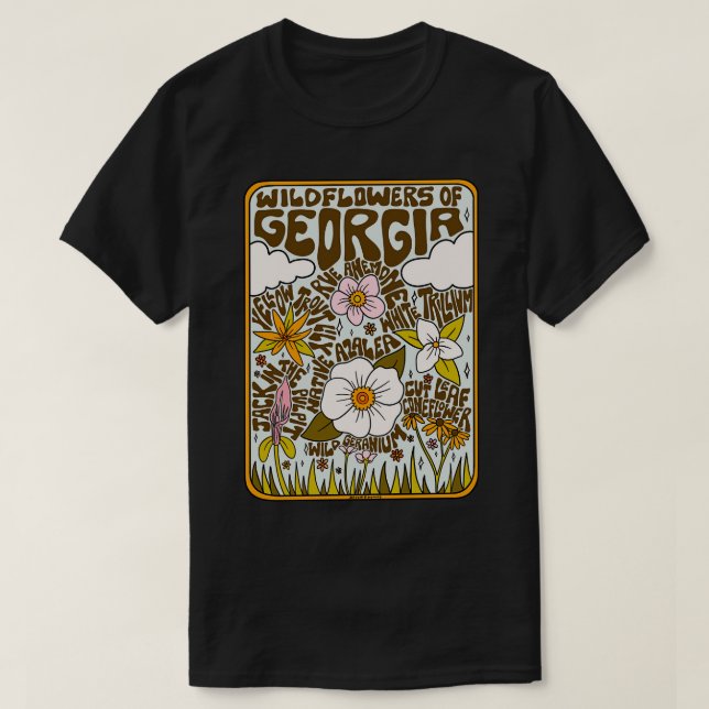 Georgien-Wildblumen T-Shirt (Design vorne)