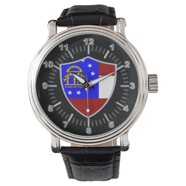 Georgienflagge Armbanduhr (Vorderseite)