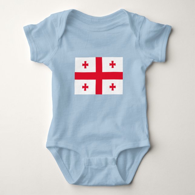 Georgienflagge Baby Strampler (Vorderseite)