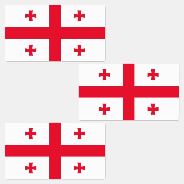 Georgienflagge Etiketten (Gruppe)