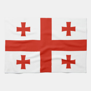 Georgienflagge Geschirrtuch