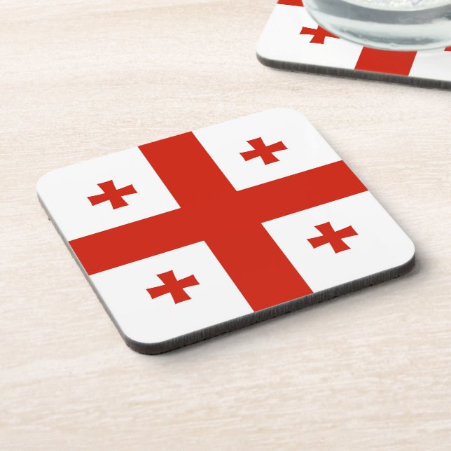 Georgienflagge Getränkeuntersetzer (Linke Seite)