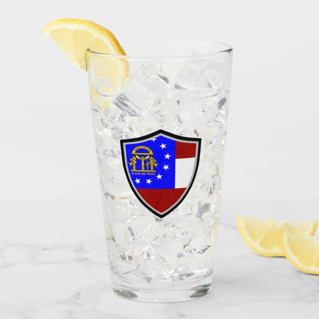 Georgienflagge Glas (Vorderseite Ice)