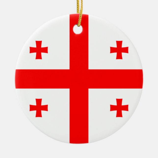Georgienflagge Keramik Ornament (Vorne)