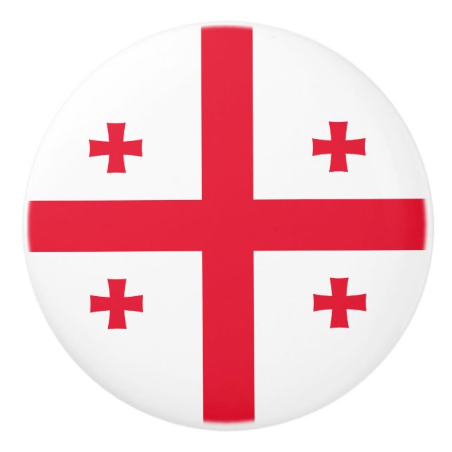 Georgienflagge Keramikknauf (Vorderseite)