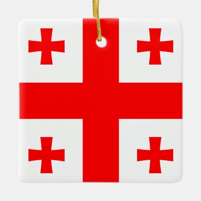 Georgienflagge Keramikornament (Vorderseite)