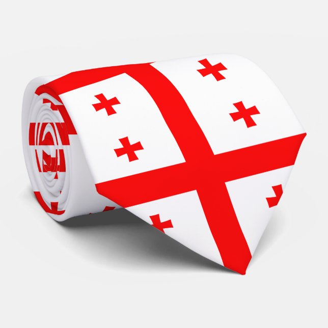 Georgienflagge Krawatte (Gerollt)
