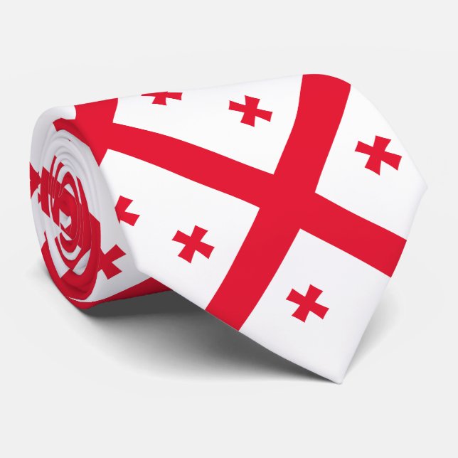 Georgienflagge Krawatte (Gerollt)