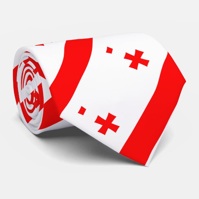 Georgienflagge Krawatte (Gerollt)