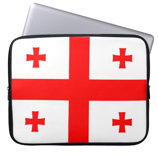 Georgienflagge Laptopschutzhülle (Vorderseite)