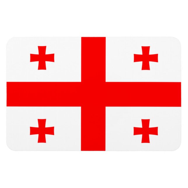 Georgienflagge Magnet (Horizontal)