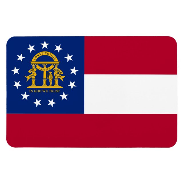 Georgienflagge Magnet (Horizontal)