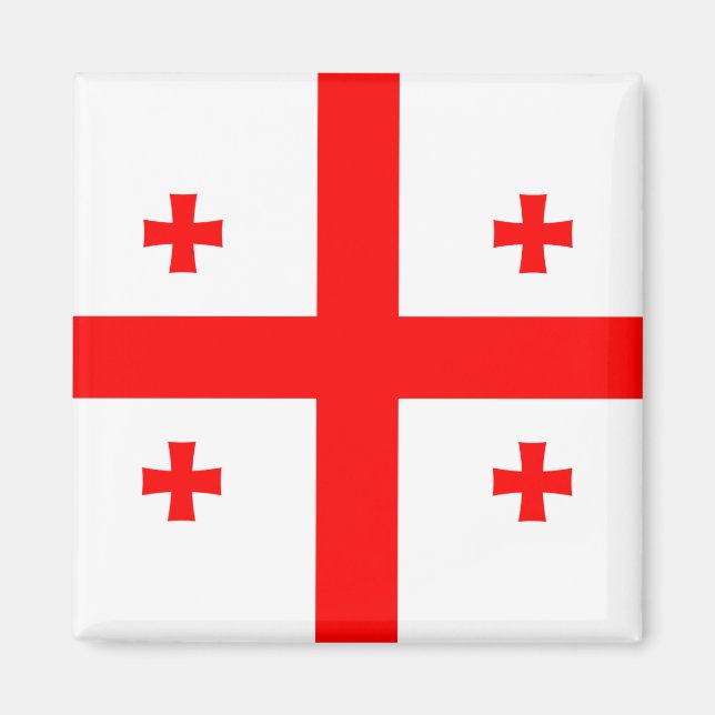 Georgienflagge Magnet (Vorne)