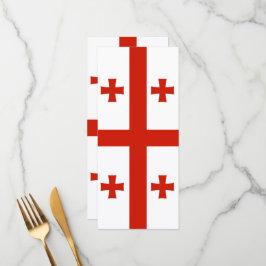 Georgienflagge Menükarte