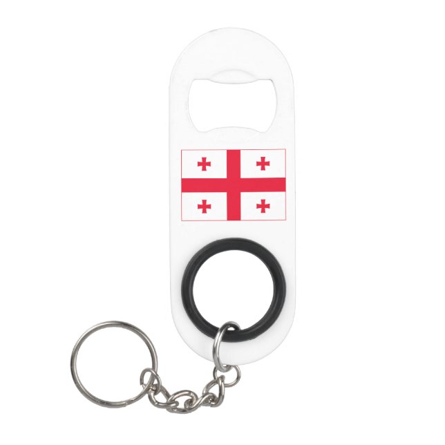 Georgienflagge Mini Flaschenöffner (Vorderseite)