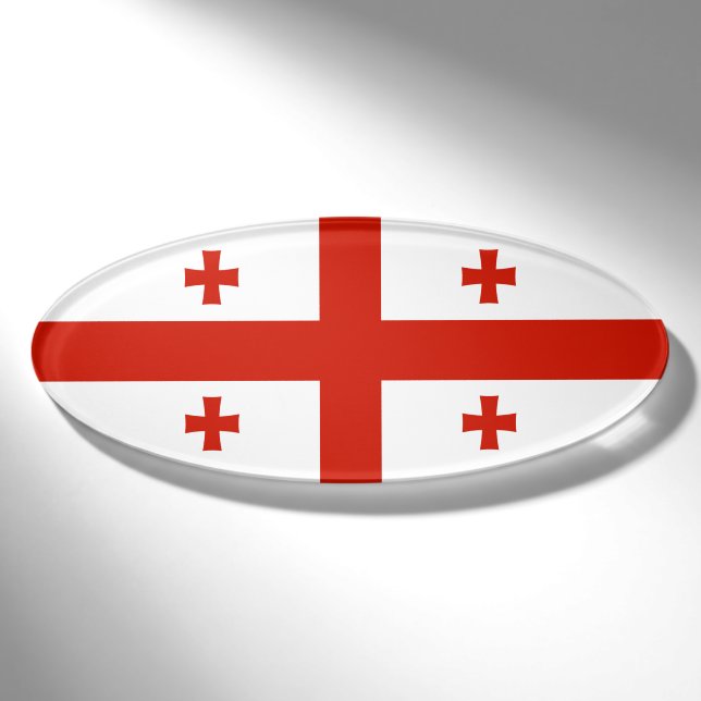 Georgienflagge Namenschild (Vorderseite)