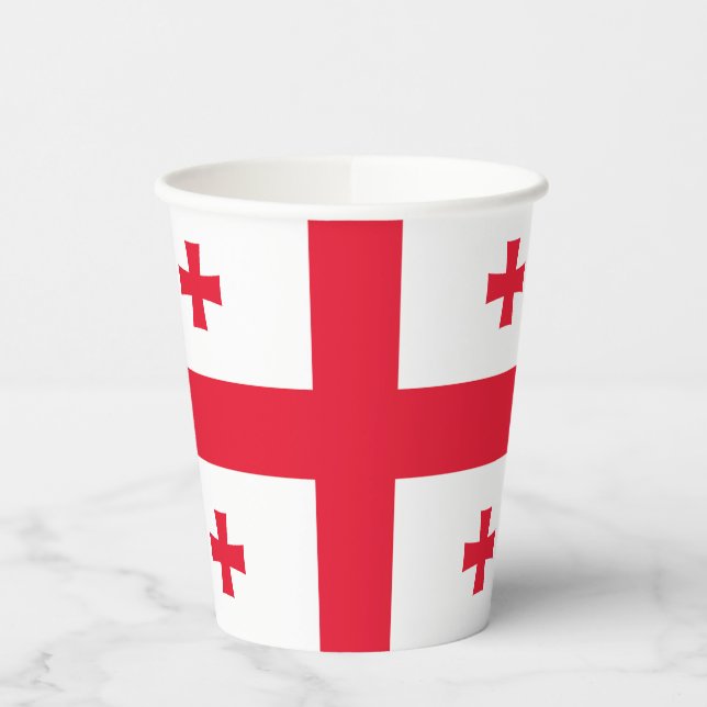 Georgienflagge Pappbecher (Links)