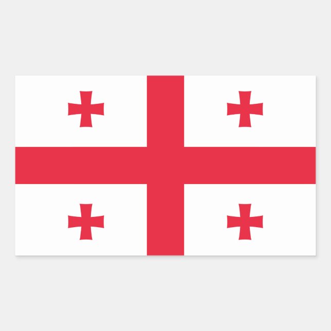 Georgienflagge Rechteckiger Aufkleber (Vorderseite)