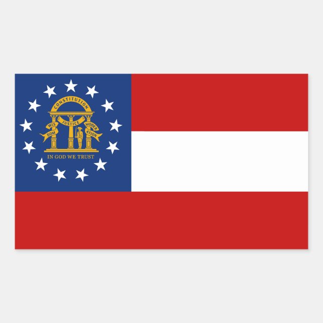 Georgienflagge Rechteckiger Aufkleber (Vorderseite)
