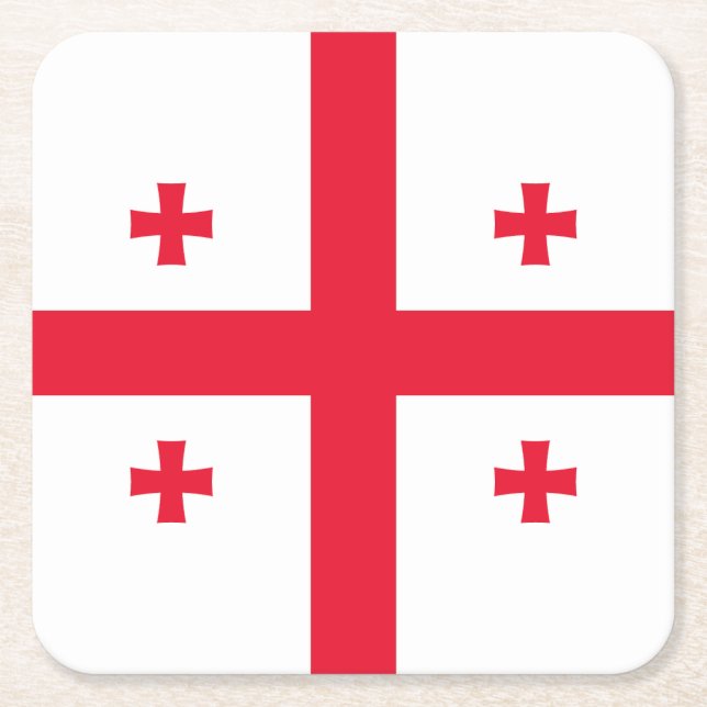 Georgienflagge Rechteckiger Pappuntersetzer (Vorderseite)