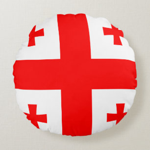 Georgienflagge Rundes Kissen
