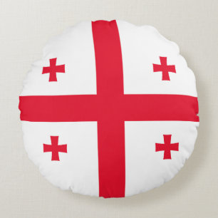 Georgienflagge Rundes Kissen