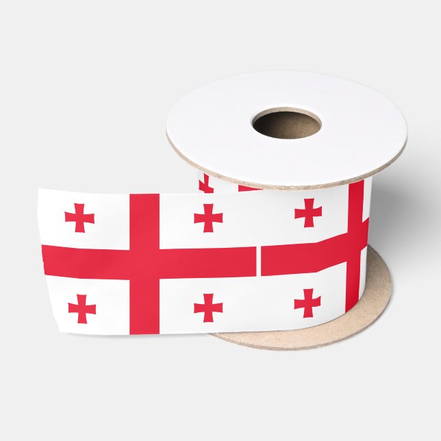 Georgienflagge Satinband (Spule)