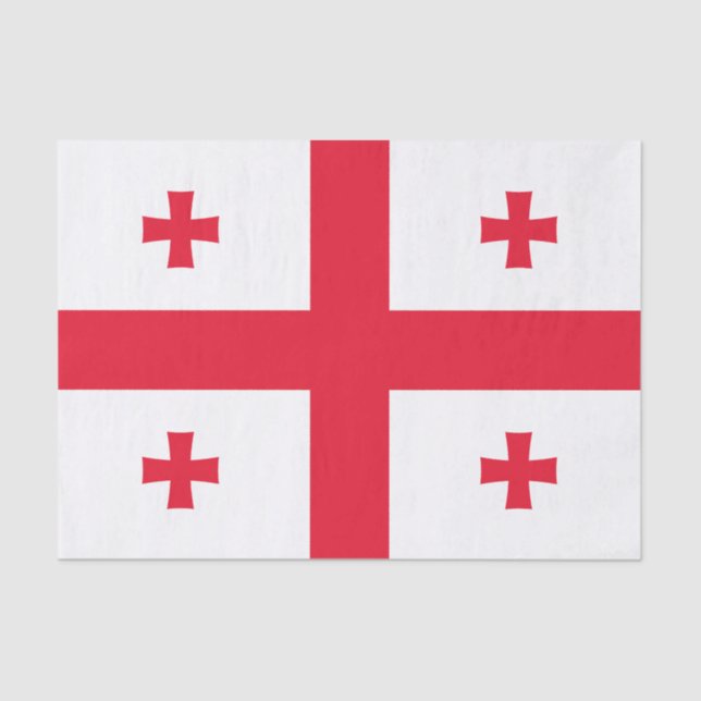 Georgienflagge Seidenpapier (Vorderseite)