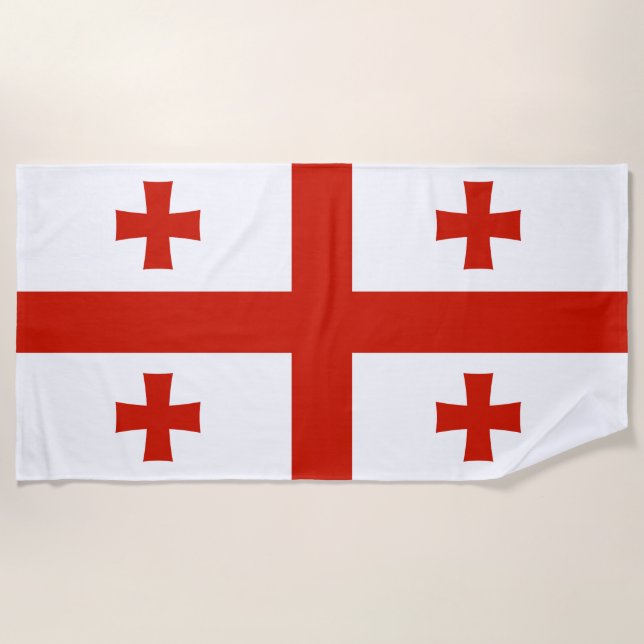 Georgienflagge Strandtuch (Vorderseite)