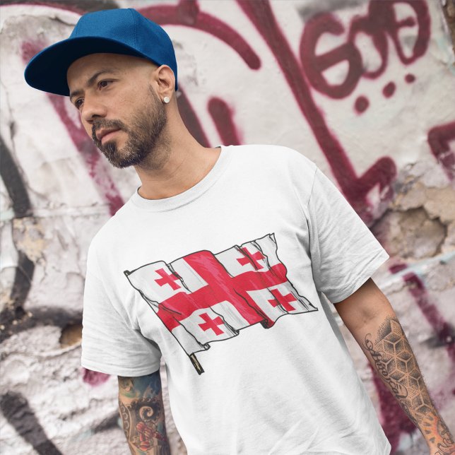 Georgienflagge T-Shirt (Von Creator hochgeladen)
