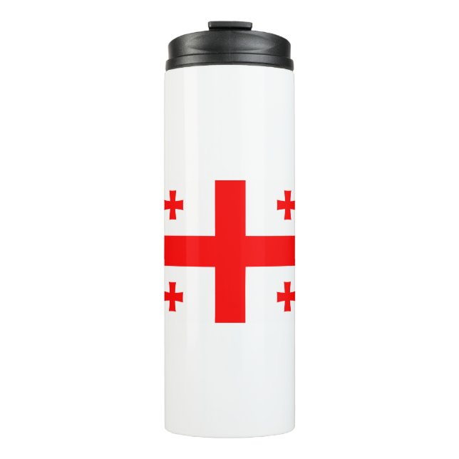 Georgienflagge Thermosbecher (Vorderseite)