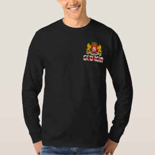 Georgienflagge und Wappen Patriotisch T-Shirt