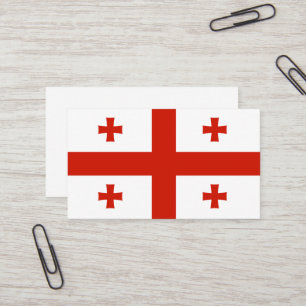 Georgienflagge Visitenkarte
