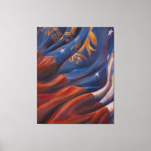 Georgienische Staatsflagge - Canvas Print Leinwanddruck