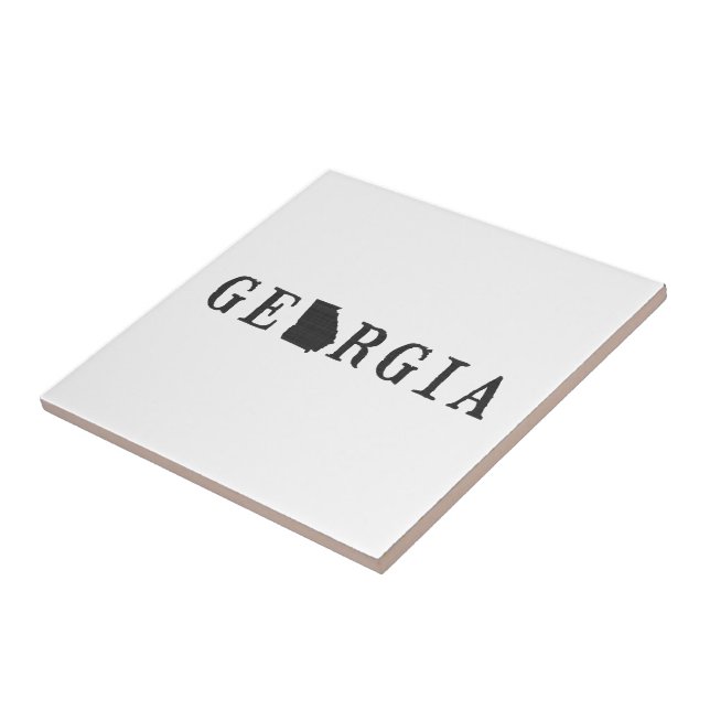 Georgienname mit Staat Shaped Letter Fliese (Seite)