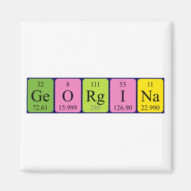 Georgina Periodenmagnet Magnet (Vorne)
