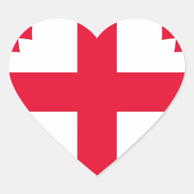 georgische Flagge Herz-Aufkleber (Vorderseite)