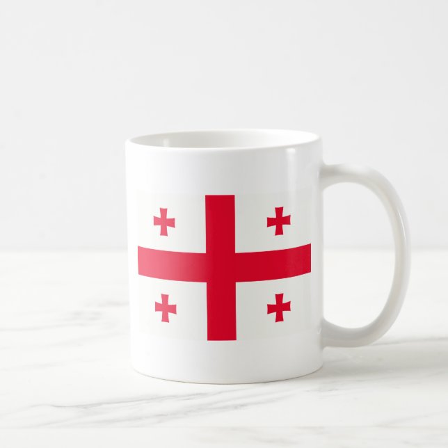 Georgische Flagge Kaffeetasse (Rechts)