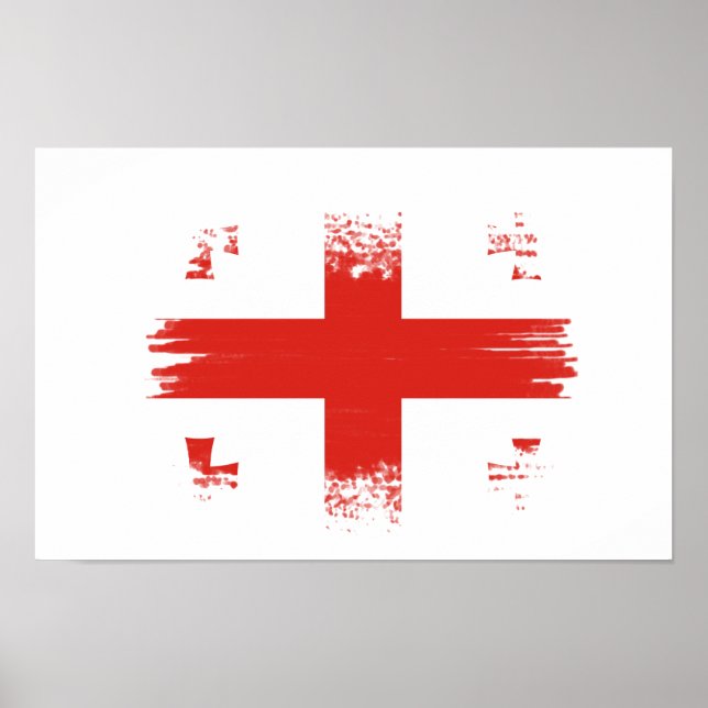 georgische Flagge Poster (Vorne)