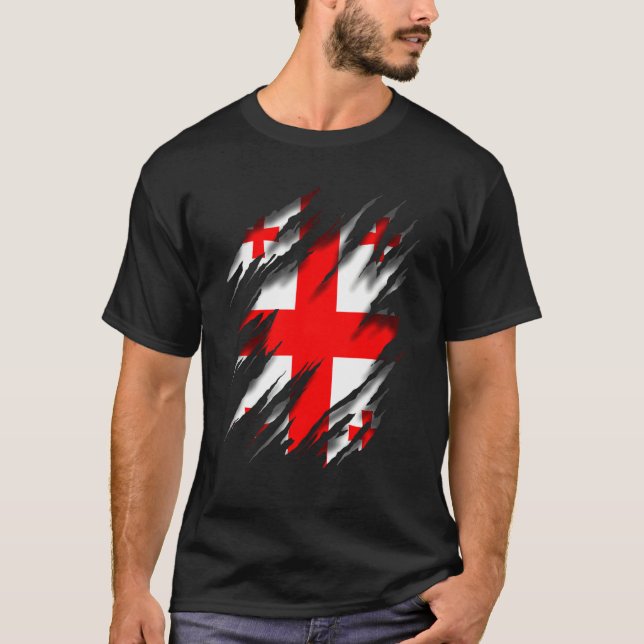 georgische Flagge T-Shirt (Vorderseite)
