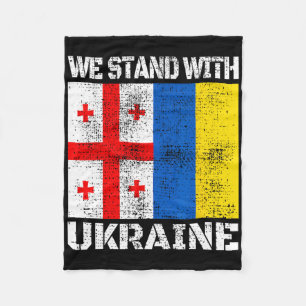 Georgische Unterstützung der Ukrainer Wir stehen h Fleecedecke