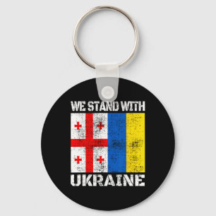 Georgische Unterstützung der Ukrainer Wir stehen h Schlüsselanhänger