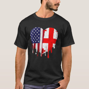 Georgisches Kulturerbe Monat Georgien Flag Hörer T-Shirt
