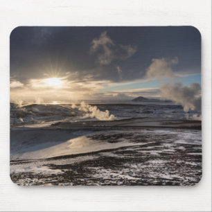 Geothermale Winterlandschaft Mousepad