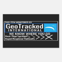 GeoTracked-Aufkleber Rechteckiger Aufkleber