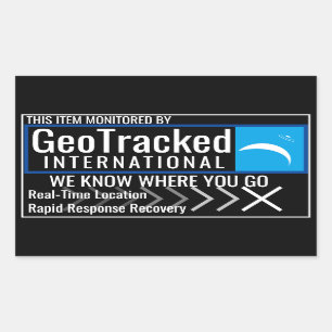 GeoTracked-Aufkleber Rechteckiger Aufkleber